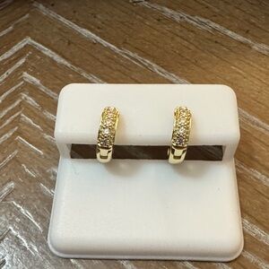 Moissanite Elegant Gold and Silver Women's Earrings